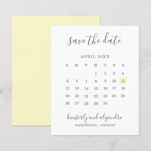 Lámina Calendario de Corazón Amarillo Presupuesto Boda Sa