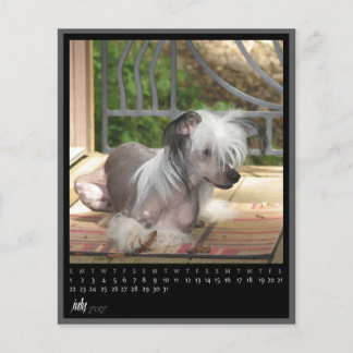 Lámina calendario de julio de 2012