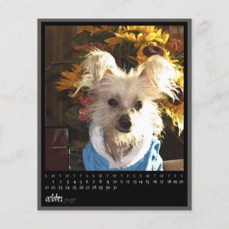 Lámina calendario de octubre de 2012