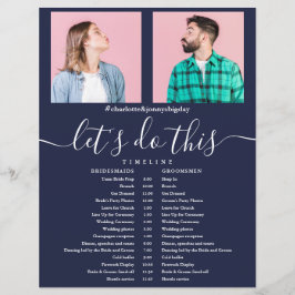 Lámina Calendario de programación de Boda de guiones de f