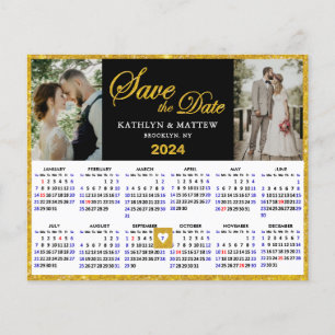 Lámina Calendario de script elegante de presupuesto 2024 