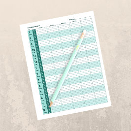 Lámina Calendario diario de citas | Mint Green