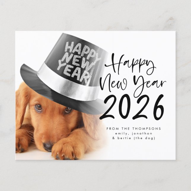 Lámina Calendario Feliz Año Nuevo 2026 para Mascotas de p (Anverso)