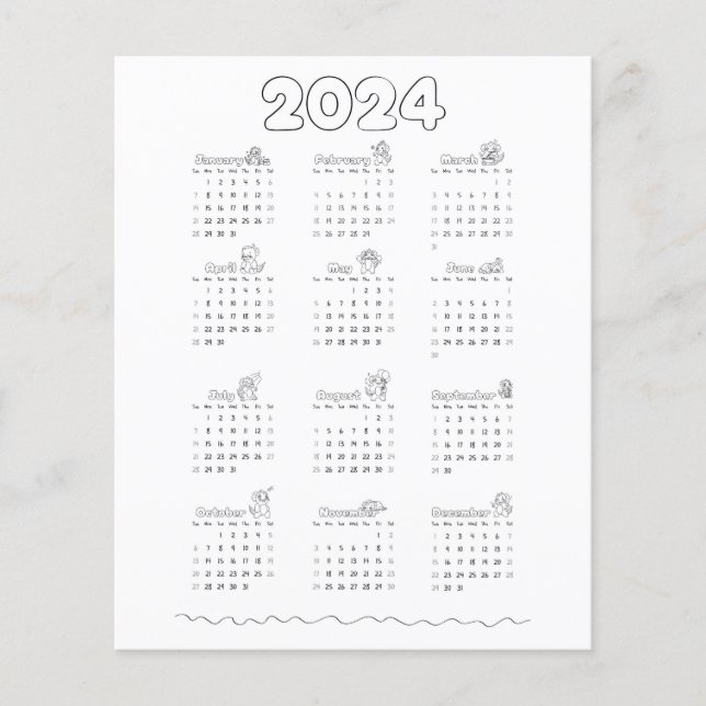 Lámina Calendario para 2024 (Anverso)