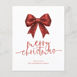 Lámina Calendario Presupuestario Bow Red 2026 Feliz Navid