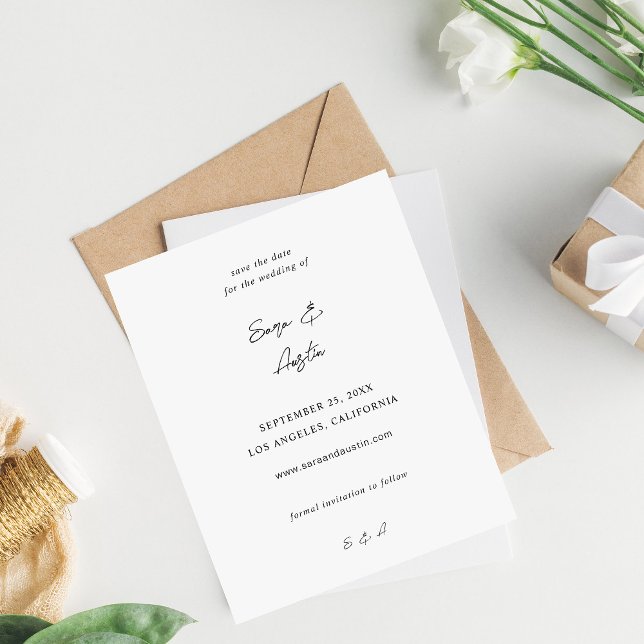 Lámina Caligrafía de MOD de presupuesto Guardar fecha (Subido por el creador)