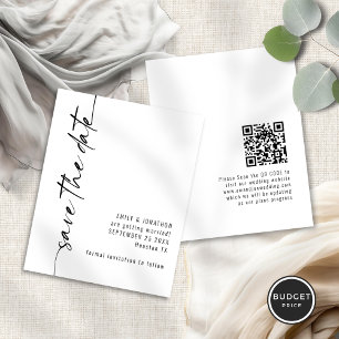 Lámina Caligrafía de presupuesto Boda QR Guardar fecha