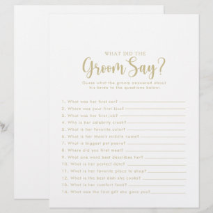 Lámina Caligrafía Ducha de novias ¿Qué dijo el Groom?