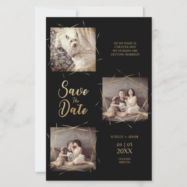 Lámina Caligrafía moderna barata mascota 3 Fotos Compromi (Anverso)