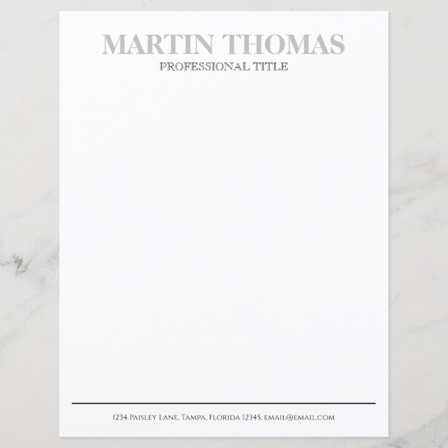 Lámina Caligrafía moderna Típografía simple profesional (Anverso)