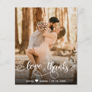Lámina Caligrafía presupuestaria Script Boda amor y agrad