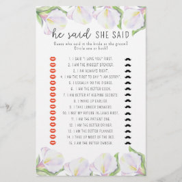 Lámina Calla - Dijo que dijo que el juego de la ducha de 