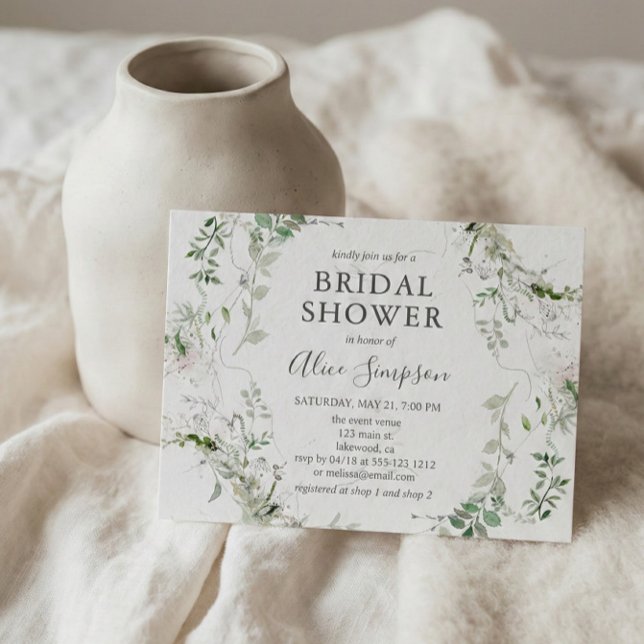 Lámina Calligrafía de verde de presupuesto Ducha de novia (Subido por el creador)