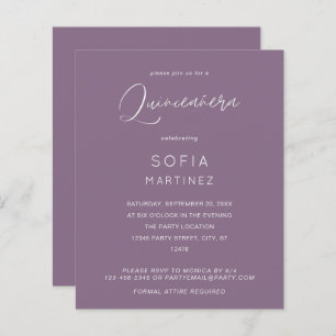 Lámina Calligrafía Quinceanera de Pluma Púrpura