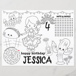 Lámina Camaradas de fiesta mexicana, juegos de cumpleaños
