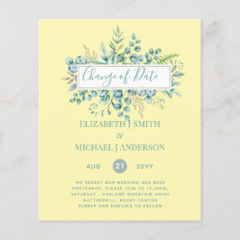 Lámina Cambio de Planes Fecha Verenery Eucalyptus Evento