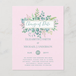 Lámina Cambio de Planes Fecha Verenery Eucalyptus Evento