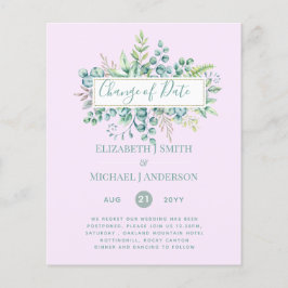 Lámina Cambio de Planes Fecha Verenery Eucalyptus Evento