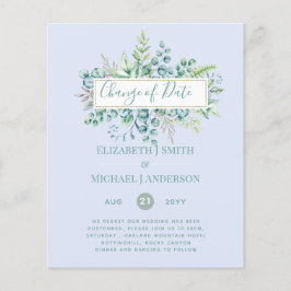 Lámina Cambio de Planes Fecha Verenery Eucalyptus Evento