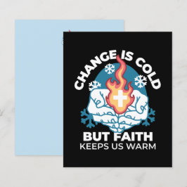 Lámina Cambio frío, fuego de fe - Cristiano motivacional