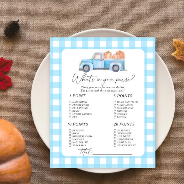 Lámina Camión azul calabaza - ¿Qué hay en tu bolso? (Subido por el creador)