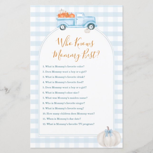 Lámina Camión azul de calabaza blanca que conoce a mi mej (Anverso)