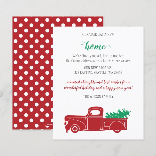 Lámina Camión de árbol de Navidad presupuestado que hemos (Anverso / Reverso)