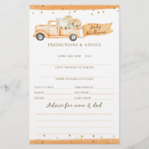 Camión de calabaza de Baby Shower de otoño moderno