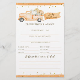 Lámina Camión de calabaza de Baby Shower de otoño moderno