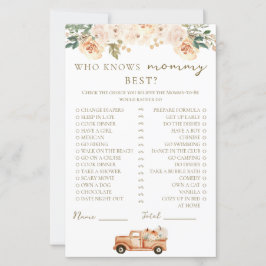 Lámina Camión de calabaza floral que conoce mejor a mamá