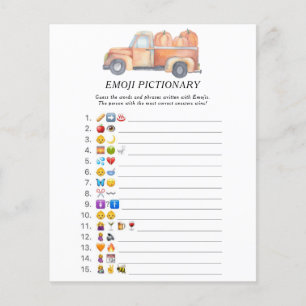 Lámina Camión de calabaza \ juego de picnic de Emoji
