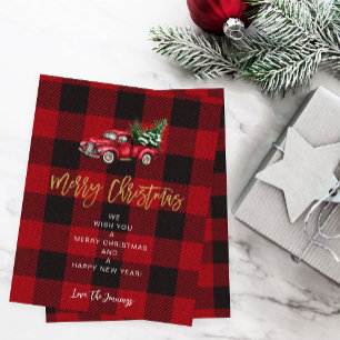 Lámina Camión de presupuesto y cheque de búfalo navidad F