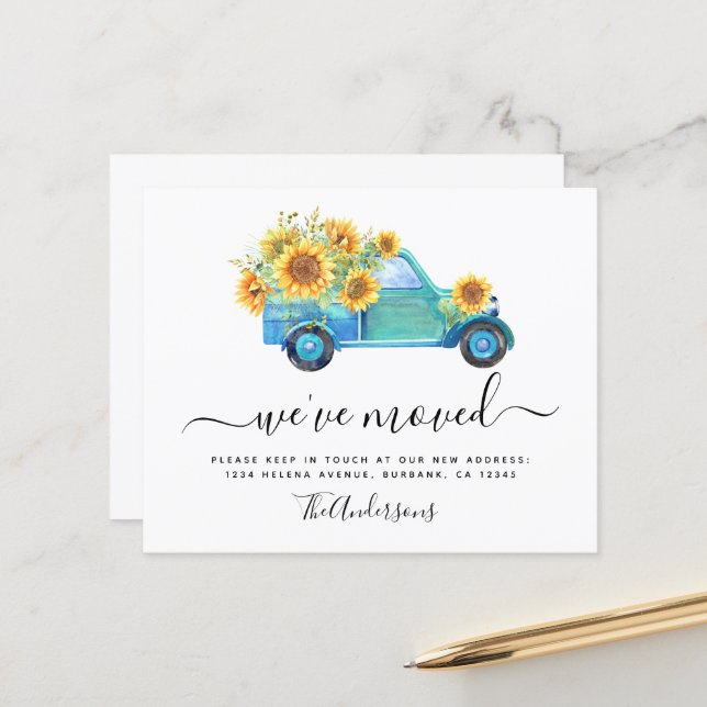 Lámina Camión presupuestario girasol hemos movido la Invi (Anverso/Reverso In Situ)