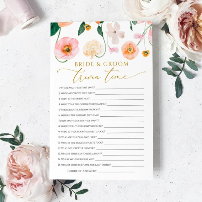 Lámina Camionetas Flores Trivia Juego Para Novia Y Groom (Subido por el creador)