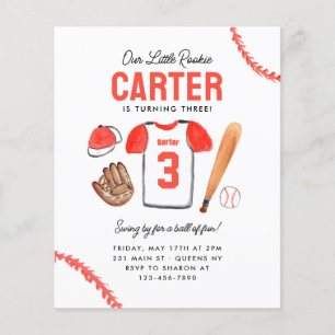 Lámina Camiseta de béisbol Novato del Año Cumpleaños