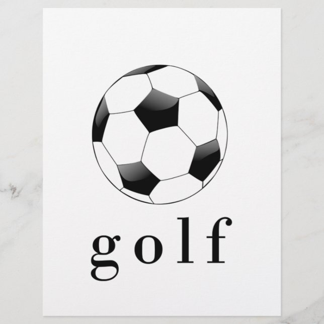 Lámina Camiseta divertida de fútbol de golf (Anverso)