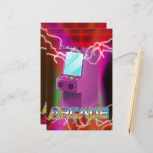 Lámina Camiseta Retro de Arcade de los 80