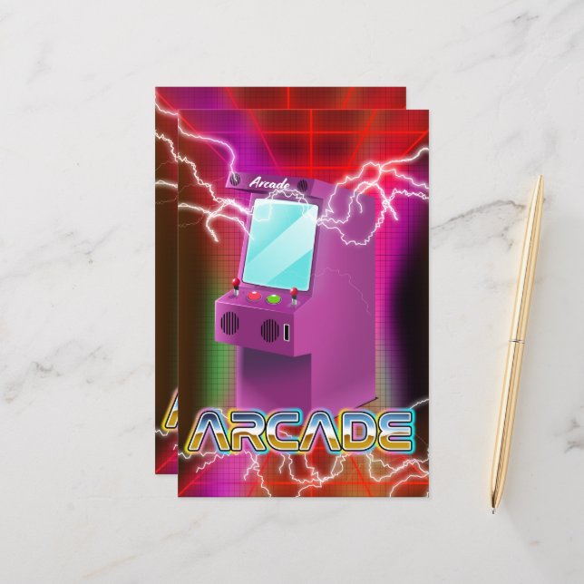Lámina Camiseta Retro de Arcade de los 80 (Anverso/Reverso In Situ)