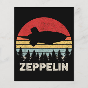 Lámina Camiseta Vintage Retro Zepelín Dirigible Aerostato