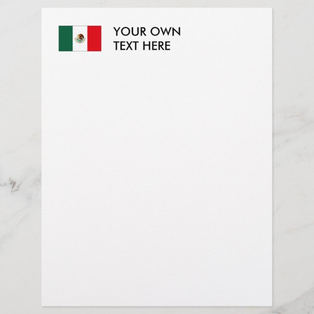 Lámina Camisetas y regalos con bandera mexicana (Anverso)