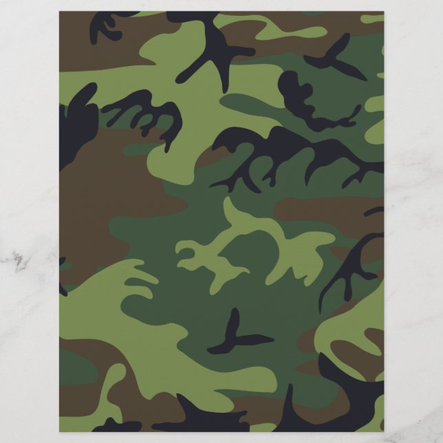 Lámina Camo militar de la Selva Verde (Anverso)