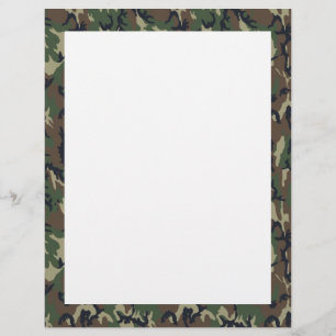 Lámina Camouflage Woodland Stationery