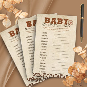 Lámina Campaña de pequeñas palabras en Baby Shower de Wes