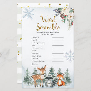 Lámina Campaña Mundial de Bosques Animales de Invierno de