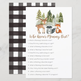 Lámina Camper de aventura animal venado que conoce a mamá