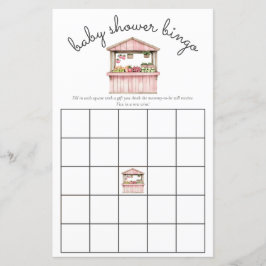 Lámina Campesinos rosados Mercado Bebé Chica Ducha Juego 