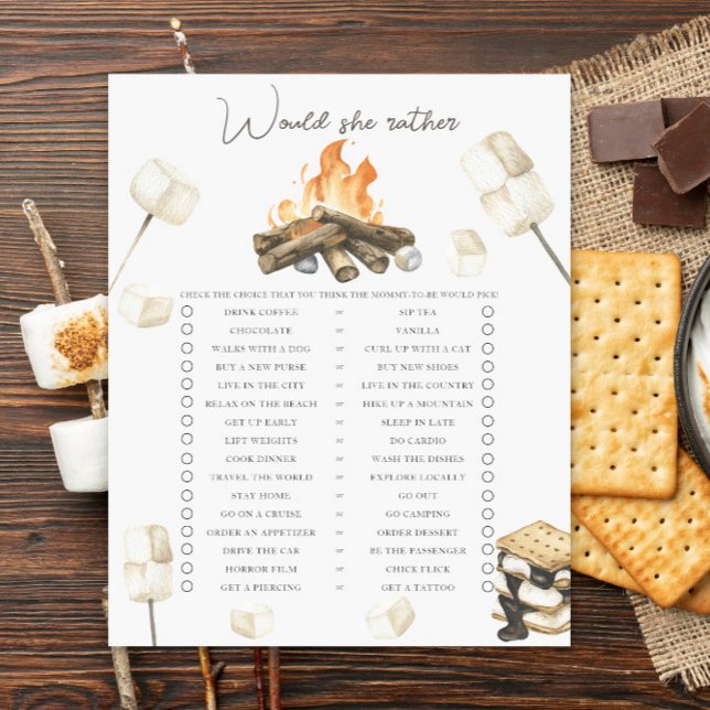 Lámina Campfire Ducha bebé preferiría (Subido por el creador)