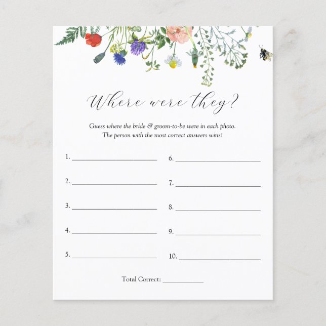 Lámina Campos de flores silvestres y abejas donde estaban (Anverso)