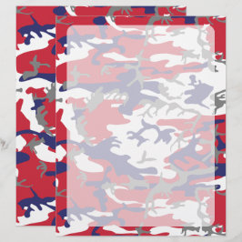 Lámina Camuflaje, Azul Blanco Rojo Gris, Militar, Ejércit