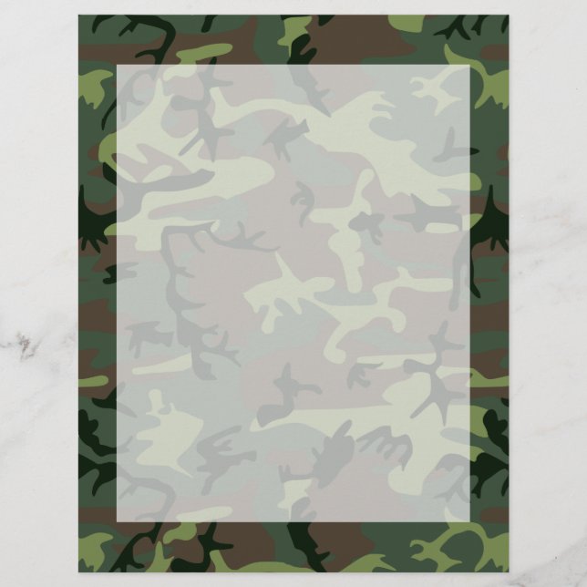 Lámina Camuflaje Camo Patrón Verde Marrón (Anverso)